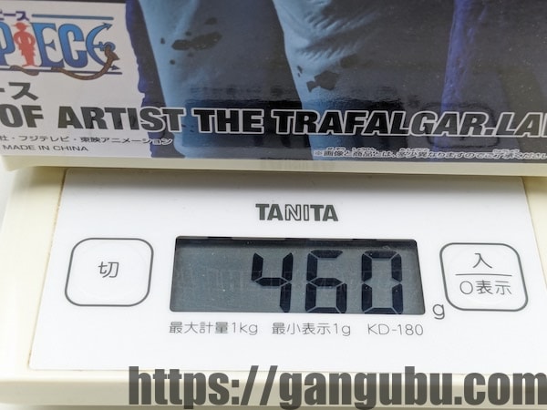 ワンピース KING OF ARTIST THE TRAFALGAR.LAW Ⅱ(トラファルガー・ロー)の重量