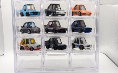 引き出し付きで入れ替え楽々！トミカケース 12マス 1/64サイズ収納