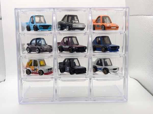 引き出し付きで入れ替え楽々！トミカケース 12マス 1/64サイズ収納