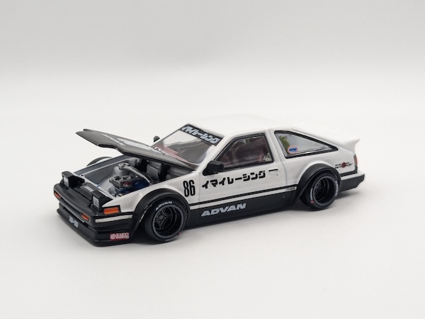 KAIDOHOUSE × MINI GT 1/64 Toyota AE86 スプリンタートレノ Kaido Street V1(右ハンドル)