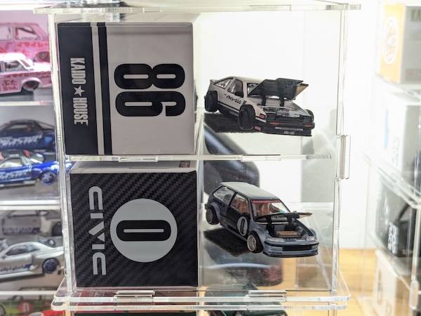 上下2段 箱を一緒に飾れるKAIDO HOUSE用ミニカーケース