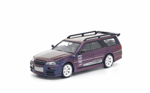 【予約受付中】POP RACE 1/64 日産 ステージア マジックパープル