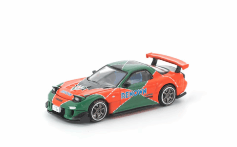POP RACE 1/64 マツダ RX-7 RE雨宮 オレンジ/グリーン